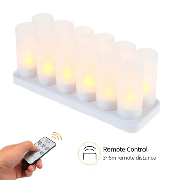 

Rechargeable LED Candles Flickering Flameless Candle Led Tealight Candles Lights USB 5V 4/6/12pcs LED Candle