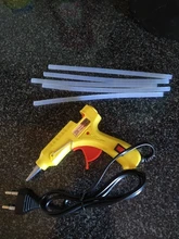 Pistola de pegamento Industrial, Mini pistolas, herramienta de reparación de temperatura térmica eléctrica con 7mm x 200mm, barra de pegamento de fusión, enchufe de la UE, enchufe de EE. UU. 20W