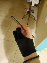 Guante de artista antiincrustante para dibujar, guante de escritura de tableta Digital de pintura de 2 dedos negro para estudiantes de arte amante de las Artes