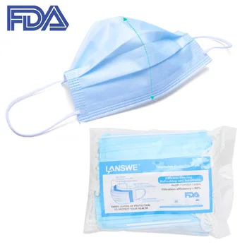 

Anti-Pollution 3 Laye Mask dust protection Masks Disposable Face Masks Elastic Ear Loop Dust Filter Safety Mask FDA&CE