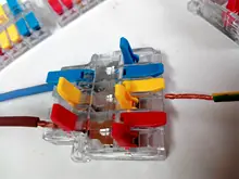 Miniconectores de Cable rápido, Conector de cableado de empalme de resorte compacto Universal, bloque de terminales Push-in, pct-222, 223