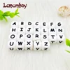 Lcmombay 500pcs Silicone Letters Beads Baby Teething Teethers English Alphabet Letter Beads BPA Free Baby Shower Gifts 12MM 4