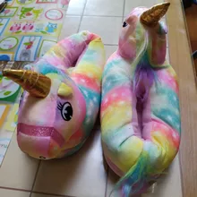 Kigurumi-Pijama de unicornio para niños, zapatillas de unicornio, zapatos infantiles para niñas, zapatillas de Panda