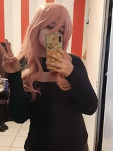 BCHR-Peluca de cabello sintético para mujer, cabellera artificial de onda larga para Cosplay, color rubio, azul, rosa, gris, púrpura, Gren, naranja, negro y marrón, para Halloween