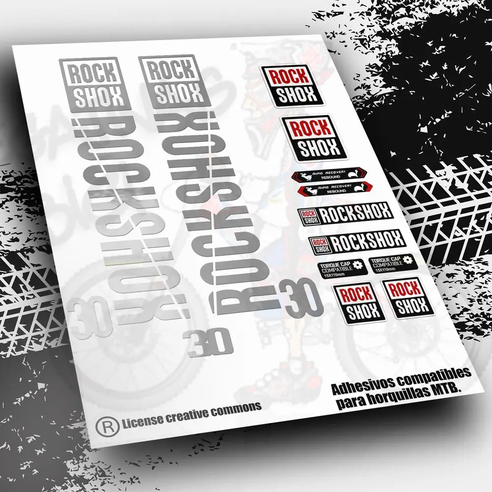 Adesivi Compatibili Forcina Rockshox 30 Pb23 Rock Shox Adesivi Per Mountain Bike Adesivi Per Ciclismo Accessori Per Bici Adesivi Forcina