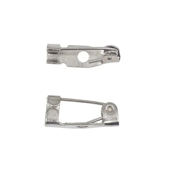 

1375814 base for brooch, 1 hole, 1,5 cm, 10 PCs, silver color