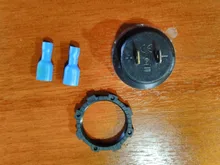 Voltímetro Digital para motocicleta, voltímetro Digital con pantalla LED, resistente al agua, Mini DC5V-48V redondo