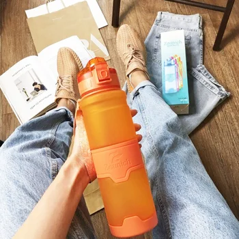 

Zounich Sport Water Bottles 0.4-1L Protein Shaker Outdoor Yoga Portable Leakproof plastic Large Capacity Drink Bottle BPA Free
