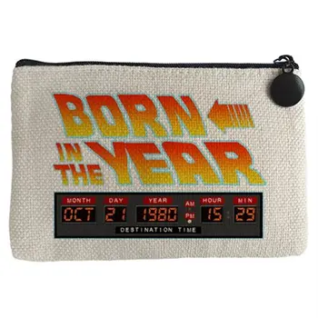 

Purse Born In The Year customizable with Year of birth spoof geek Back to The Futuro
