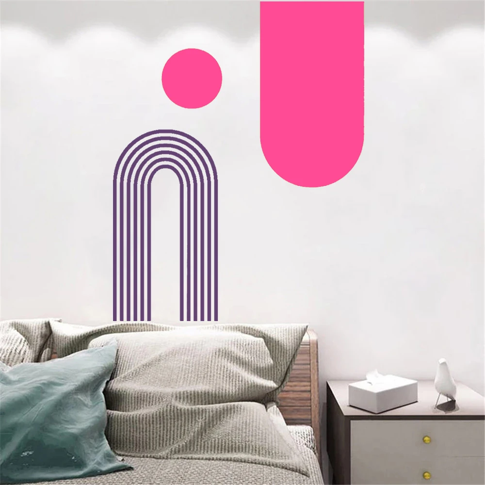Circle And Boho Arch Wall Decals Removable Vinyl Stickers For Bedroom