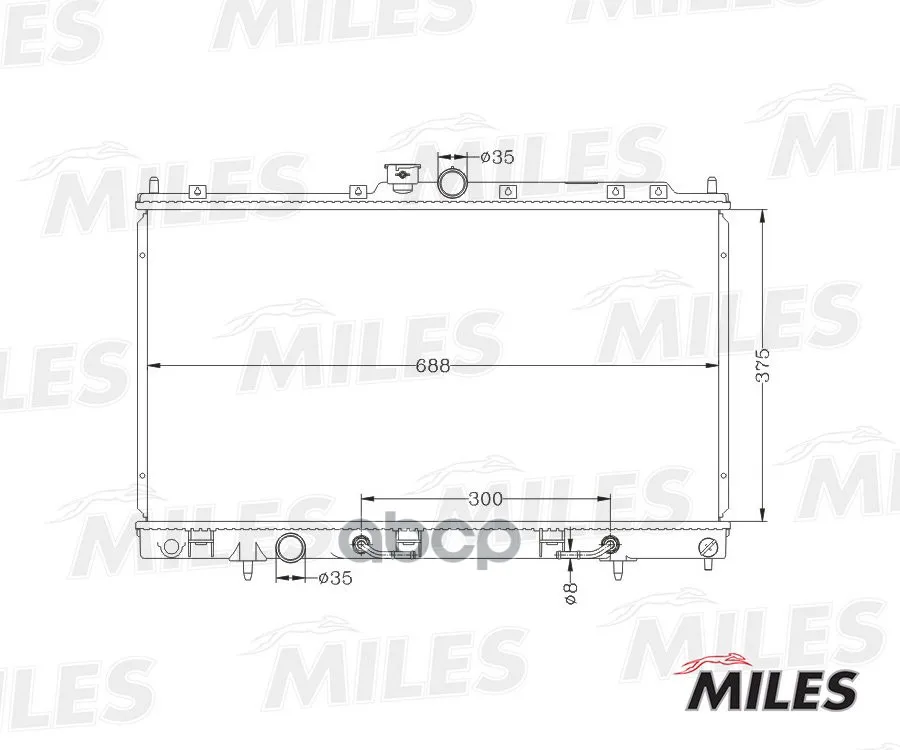 Радиатор Mitsubishi Lancer 1.3-2.0 03- Miles Acrb018 Miles арт. ACRB018