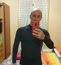 Ropa Deportiva de manga larga para hombre, camisa de compresión con cuello levantado para gimnasio y ciclismo