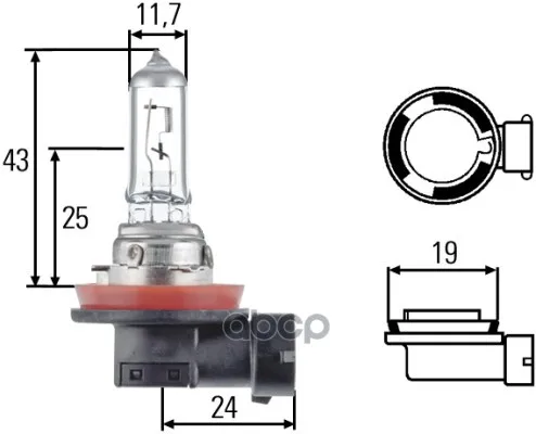 Лампа Накаливания H11 24v 70w Pgj 192 HELLA арт. 8GH008358-241