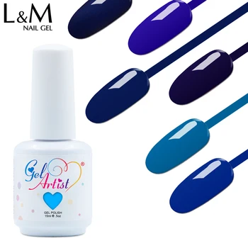

12Pcs Lot Gel Artist Newest Blue Color Set Series Nail Gel Professional Manicure Base Top Coat Gel Nail Polish Cheap Price 15ML