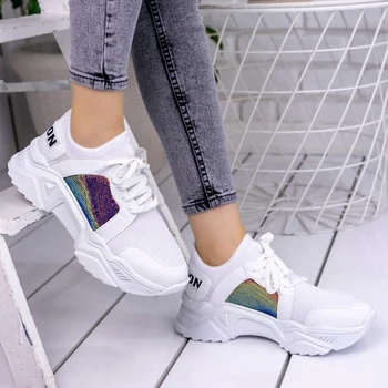 

2020 New Spring Women Casual Shoes Breathable Mesh Platform Sneakers Women New Fashion Mesh Sneakers Shoes Woman Tenis Feminino Wedding Classic Shoes кроссовки женские женская обувь
