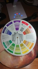 Tarjeta de papel colorido profesional, rueda de mezcla de colores de diseño de tres niveles, guía circular central redonda, gira tatuajes, pigmento de uñas, 12 Uds.