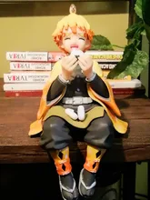 Premium Chokonose figura Anime cazadora de Kamado Tanjirou Agatsuma Zenitsu comer bolas de arroz PVC figura de acción