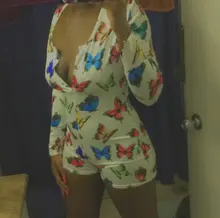 Body Sexy Floral de manga larga para mujer, mono ceñido, mono informal, top de leotardo, ropa de dormir