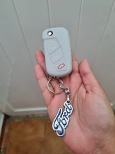 Funda de silicona para la llave del coche para Ford KA MK2 2008-2016 3 botones del mercado plegable titular de llavero funda de mando a distancia Protector de la cubierta