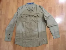 Camisa militar de algodón de 100% para hombre, camisas informales transpirables de manga larga, ajustadas, color sólido, nueva