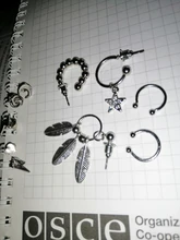Pendiente de cartílago falso para hombre y mujer, juego de 12 unidades de Arete de hojas de oro sin perforación, Clips para las orejas, joyería