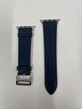 Correa de cuero de alta calidad para iWatch 40mm 44mm, correa de una sola vuelta para Apple watch 42mm 38mm Series 1 2 3 4 5 6 se