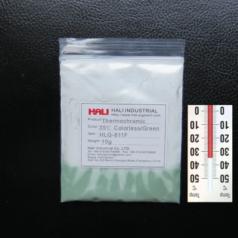 Colorless to colored thermochromic pigment heat sensitive pigment thermochromic powder active temperature 35C 1lot=10g