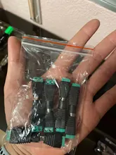 5 Juegos de 10 Uds. De cámaras, 2,1mm x 5,5mm, adaptador de enchufe hembra y macho, toma de corriente continua, color verde