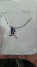 DOTIFI para las mujeres A-Z alfabeto carta colgante collares personalización collar de acero inoxidable Glamour joyas