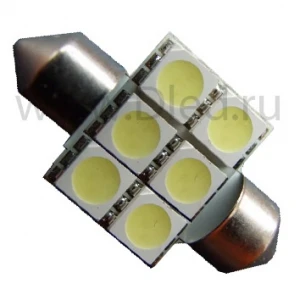

1pcs LED Car Lamp C5W FEST 31мм SV8,5 - 6 SMD