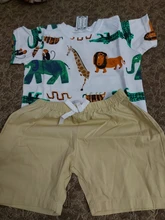 Sanlutoz lindo niños conjuntos de ropa de algodón de manga corta Tops de bebé + Pantalones cortos 2 uds recién nacido Ropa de dibujos animados