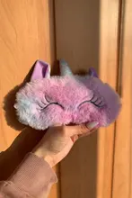 Mascarilla antifaz de fiesta con dibujos de unicornios, cubierta de felpa para dormir, para viajes, casa, niños, regalo