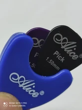 Guitarra elegir titular de plástico carcasa de plectro con adhesivo de la guitarra cajas de almacenamiento para 1-3 piezas selecciones de guitarra