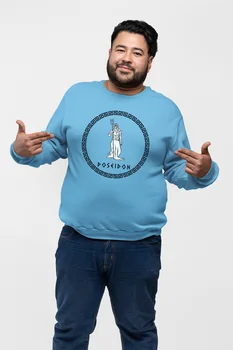 

Angemiel Wear Greek God Poseidon Blue Men Sweatshirts
