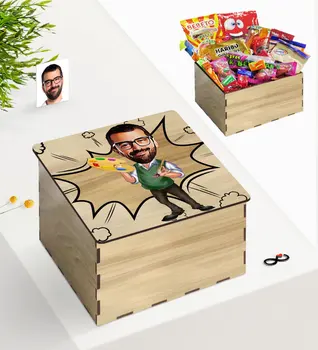 

Tailor-made In Wooden Box Bay Painter Caricature Of Nostalgic Lezzetler Gift set
