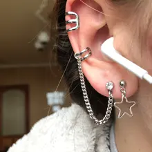 Pendientes Punk sin Piercing para el cartílago, pendientes con Clip para la oreja, para mujeres y niñas