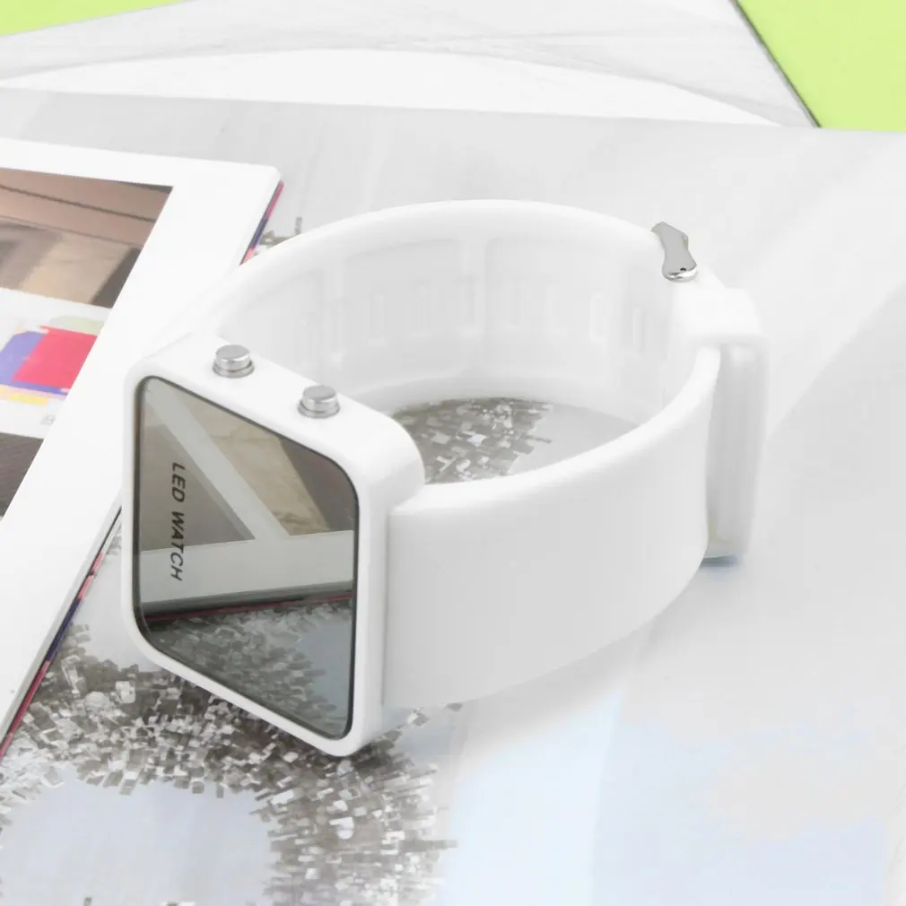 

Mens Sports Watches Digital Self Calibrating LED Waterproof 100m Silicone Strap Multifunctional Swim Outdoor Wristwatch Swimming