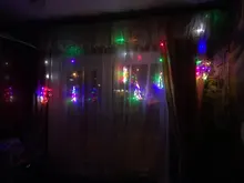 LED Deer Star Moon Curtain Light 220V 110V Christmas Garland String Fairy Lights Outdoor