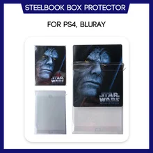 Protetor de caixa steelbook blu ray para ps4 g2 luva feita sob encomenda proteção plástica clara