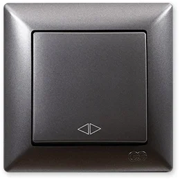 

PnpnElectrıc Gns Visage Ambiance Metallic Smoked Gray Permutator Vavien 10A 220V AC Intermediate Switch
