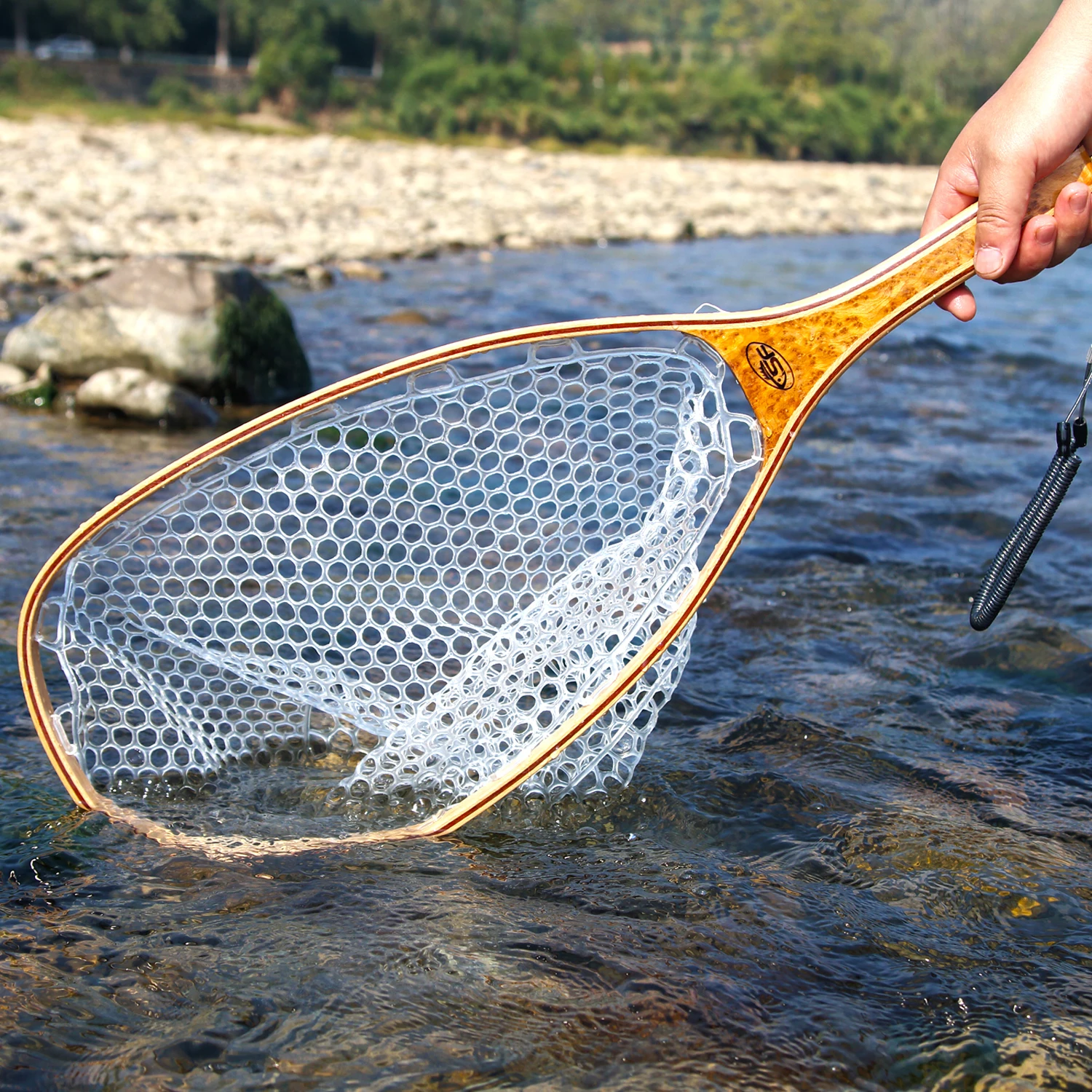 Netze SF Fly Angeln Landing weichem Gummi Mesh Forelle Catch and