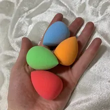 Esponja de maquillaje 4 unids/pack belleza maquillaje fundación de Puff conjunto seco y húmedo esponja Puff de polvo para cara líquido fundación crema