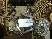 Bathtub Faucet Shower-Head Frap F22701-B Tap-Chrome Silver Outlet 30cm Zinc-Alloy 1set