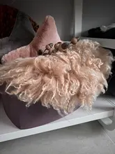 Accesorios de fotografía recién nacido accesorios 40cm ronda manta de lana estudio bebé Utilería de fondo para fotografía mantas bebé disparar cojín