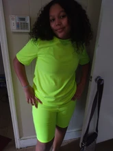 Conjunto de dos piezas para mujeres, top corto con cuello redondo, conjunto de 2 piezas, tops, pantalones cortos, traje informal de talla grande