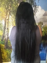 SHANGKE-Extensión de cabello liso sedoso Natural, 5 clips/pieza, 24 pulgadas, Clip en mujeres, pelo sintético largo falso