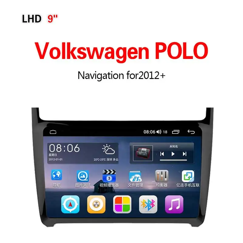 4G8core64G Lionet gps навигация для автомобиля Volkswagen POLO 2012+ 9 дюймов LV1005X - Размер экрана, дюймов: 4G8core64G