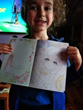 El reino de las niñas Anime Avatar dibujado a mano libro de colorear dibujos animados Loli acuarela pintura libro de técnicas