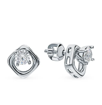 

Silver earrings with cubic zirconia sunlight sample 925