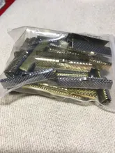 50 unids/lote Cove cierres Cable final tapas cinta cuerda de cuero Clip collar pulsera conector para suministros de fabricación de la joyería